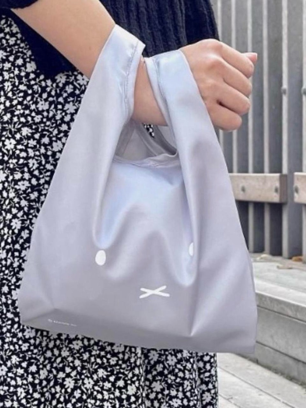 Brand New Miffy face print small shopping bag in grey